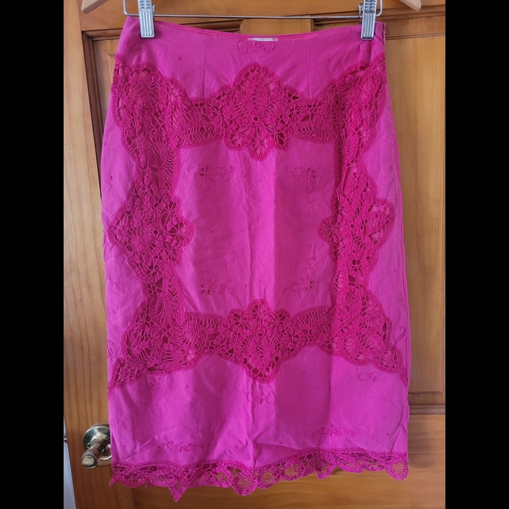 M. Kalan Pink Lace Skirt
